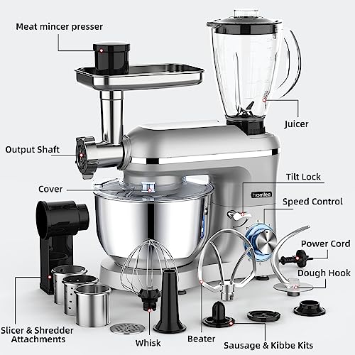Homlee Robot multifonction 1800W avec hachoir et mixeur