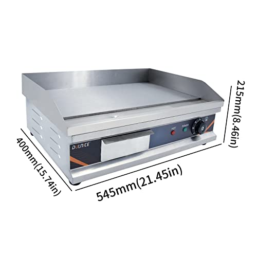 DULNICE Plancha électrique professionnelle inox 3000W