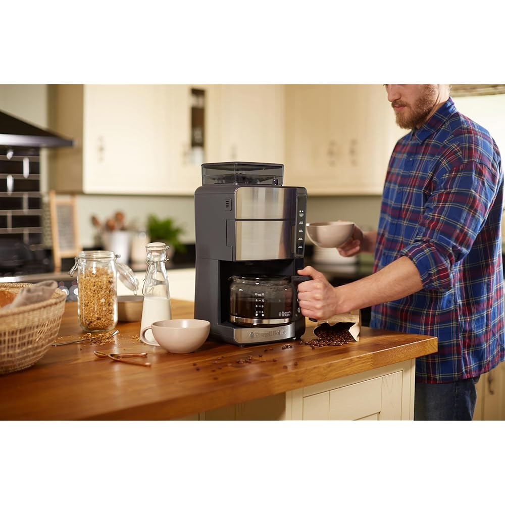 Russell Hobbs Grind&Brew Cafetière à grain programmable
