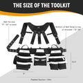 BOMOKS Ceinture à outils professionnelle avec bretelles – Construction robuste et confortable : Bricolage
