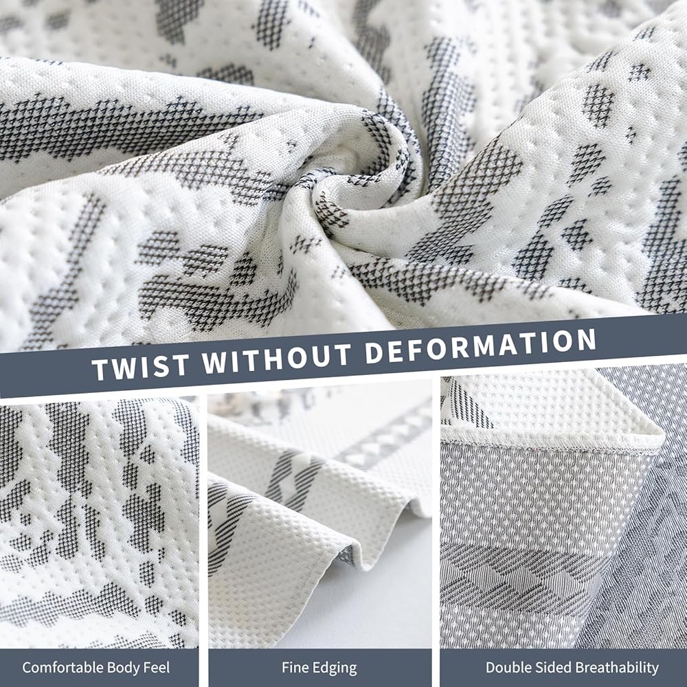 VanderHOME Multifonctionnel Plaid Couverture de canapé Jete de canape,Plaid Canape Grande Taille,Couverture ete,Couverture de canapé d'été Respirante 200 * 300cm-Gris : Cuisine et Maison