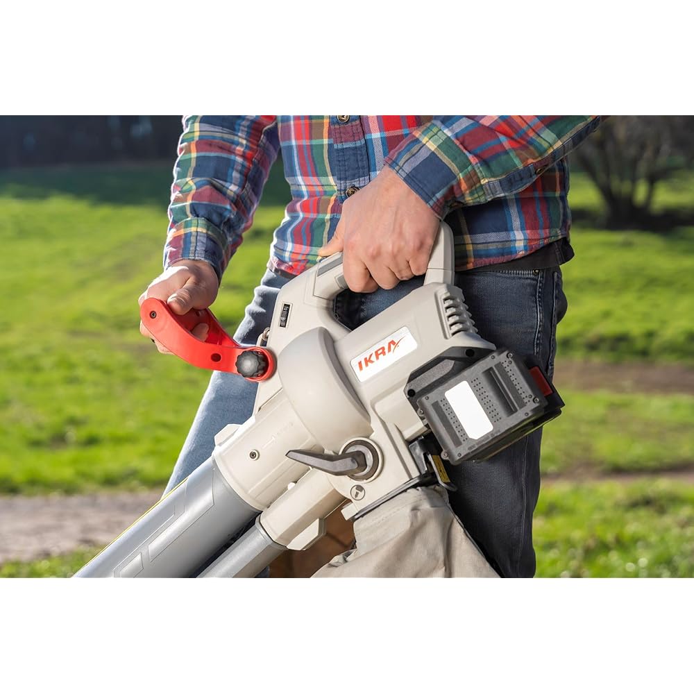 IKRA aspirateur souffleur de Feuilles à Batterie 3en1 IALS 2-20 INCL. 2X Batterie & Double Chargeur Rapide : Jardin
