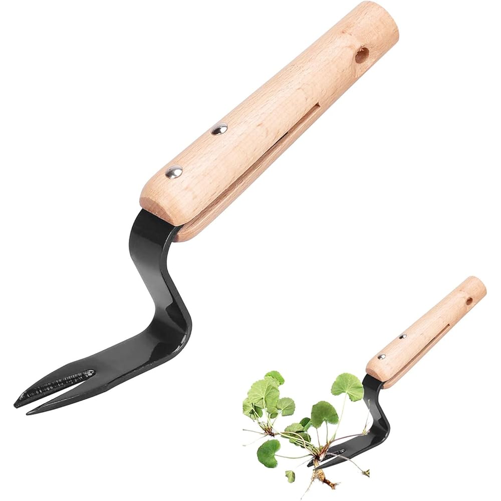 Elegital Kana 217 Binette japonaise pour jardinage – Binette à main/faucille parfaite pour désherber et cultiver Le bord de la lame est très tranchant, beige-028 : Jardin