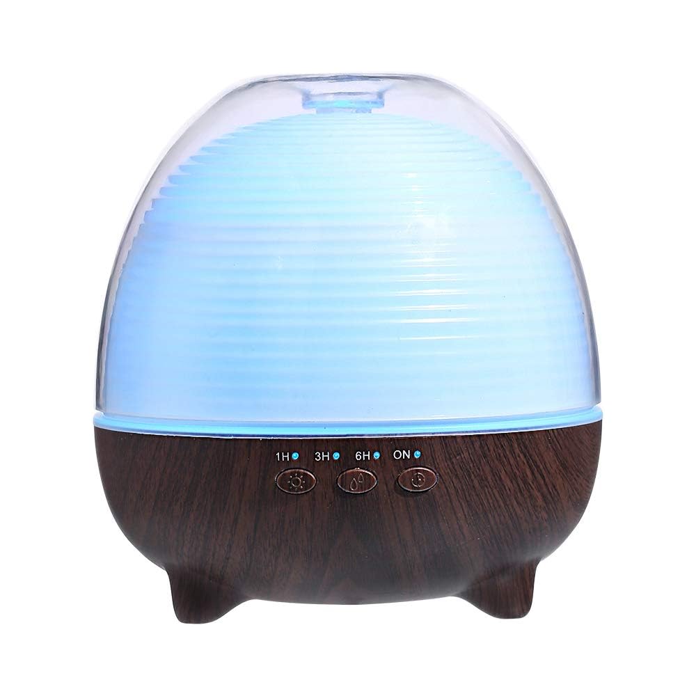 MYYINGELE Portable Diffuseur d'Huiles Essentielles 600ml Humidificateur d'air Portable Ultrasonique Aromathérapie Diffuseur de Parfum Brume Fraîche avec 7 Couleurs Changeantes pour Bureau, D : Hygiène et Santé
