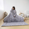 VOCD Couverture avec Manches, Couette Chaude Et Polyvalente avec Oreiller Paresseux, Couverture De Couette Épaisse Lavée d'hiver, Super Doux, Jeté Portable en Peluche pour Canapé, Sieste : Cuisine et Maison