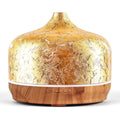 Porseme Verre diffuseur d'arômes 500ml, diffuseur pour huiles essentielles, Grand humidificateur, Brume fraîche ultrasonique, 7 changements de Couleur, Dure 15 à 21 Heures pour Appartement(Plaqué Or) : Hygiène et Santé
