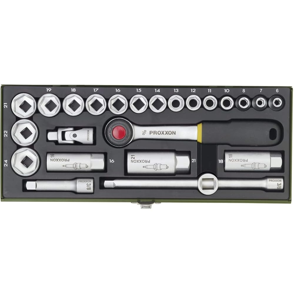 Proxxon 23110 Jeu de clés à douille 24 pièces 3/8" : Bricolage