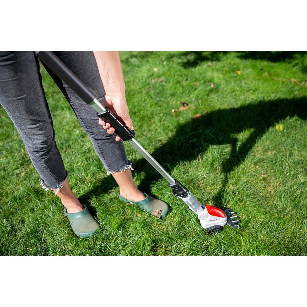 IKRA cisaille à Gazon & Taille-buissons télescopique sans Fil IGBS 1210 F avec Batterie & Chargeur, Lames « Made in Germany » : Jardin