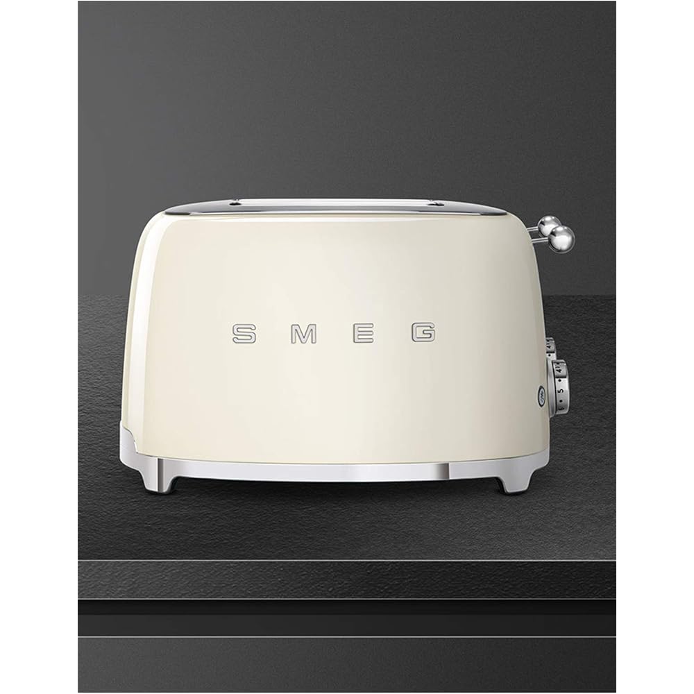 Smeg Grille-pain 4 Tranches TSF03CREU 2000W Crème