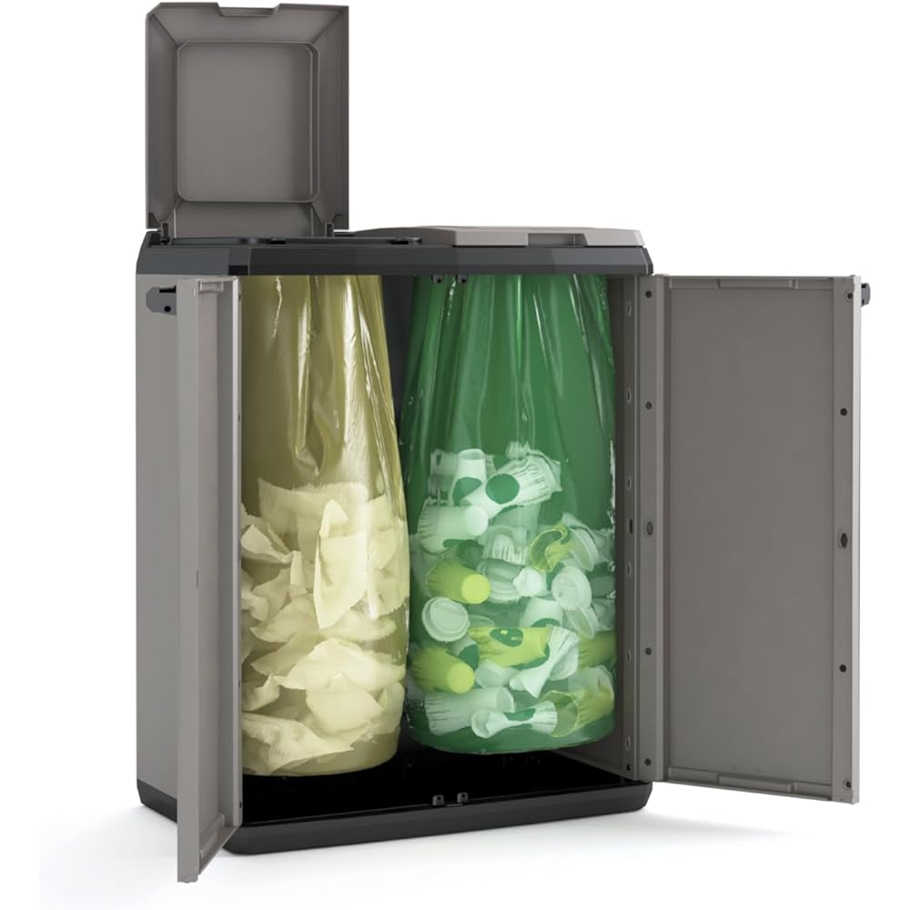 KETER | Poubelles de tri BASIC 68x39x85 Gris :