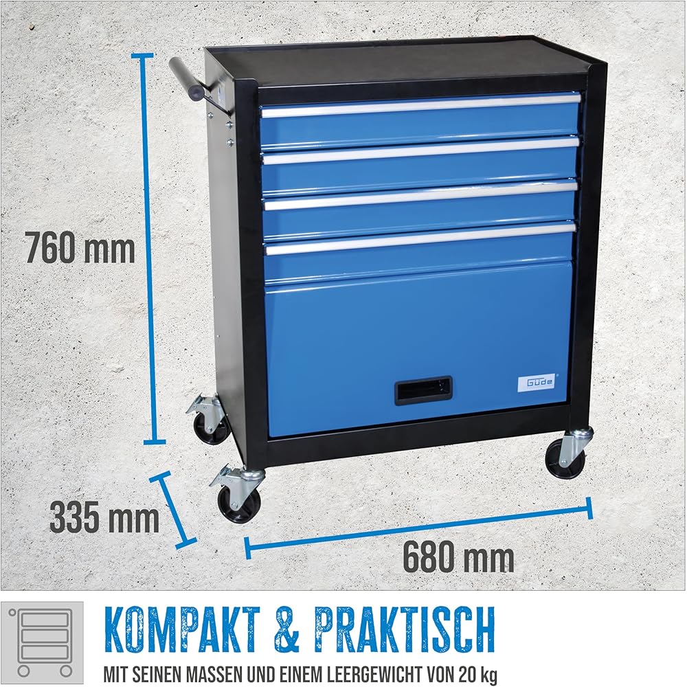 Güde Chariot d'atelier, Métal, Bleu, kompakt : Bricolage