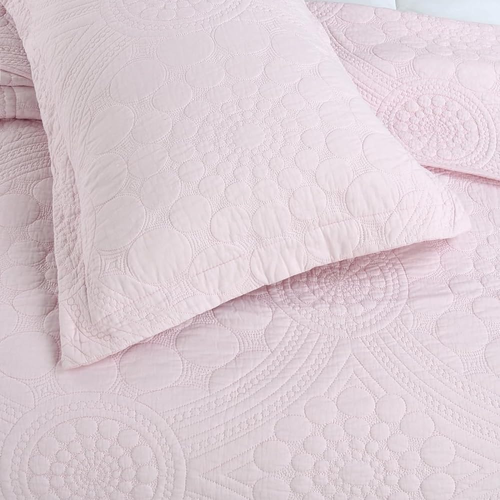ELzEy Couvre-Lit 2 Personnes 240 x 260 cm, Coton 100%, Blanc, Taille Standard, Doux et Confortable : Cuisine et Maison
