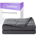 Dailydream Couverture lestée thérapeutique en Coton, 7kg pour Adulte, 155x200 cm, Gris : Cuisine et Maison