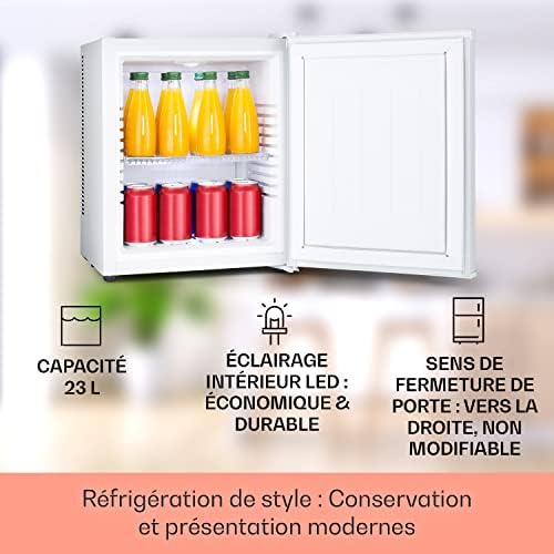 Klarstein Mini frigo de chambre 30L silencieux, réglable 5-15°C