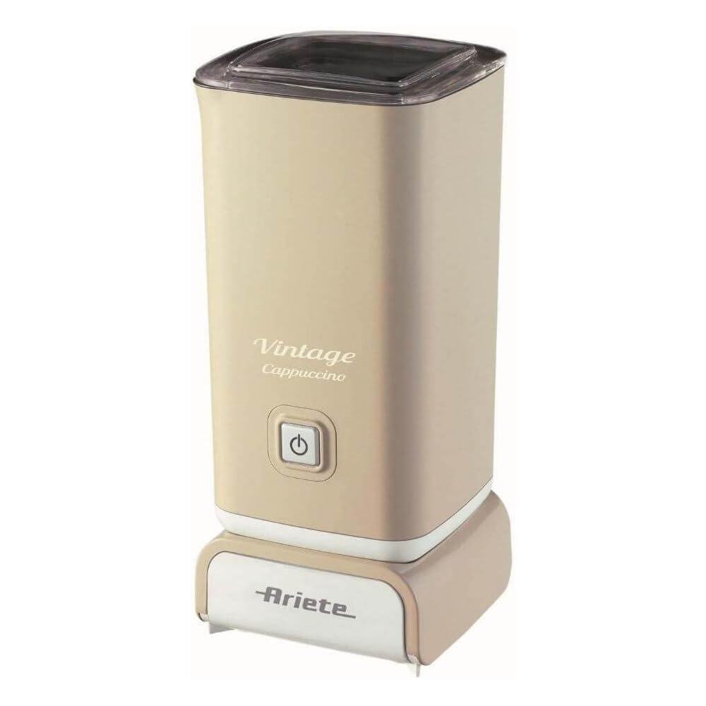 Ariete Cappuccinateur Vintage 2878, Mousseur à Lait Électrique Rétro Pour Cappuccino Et Chocolat Chaud, Buse à Cappuccino Électrique 2 Minutes, Capacité 250Ml, Puissance 500W, Beige : Cuisine et Maison