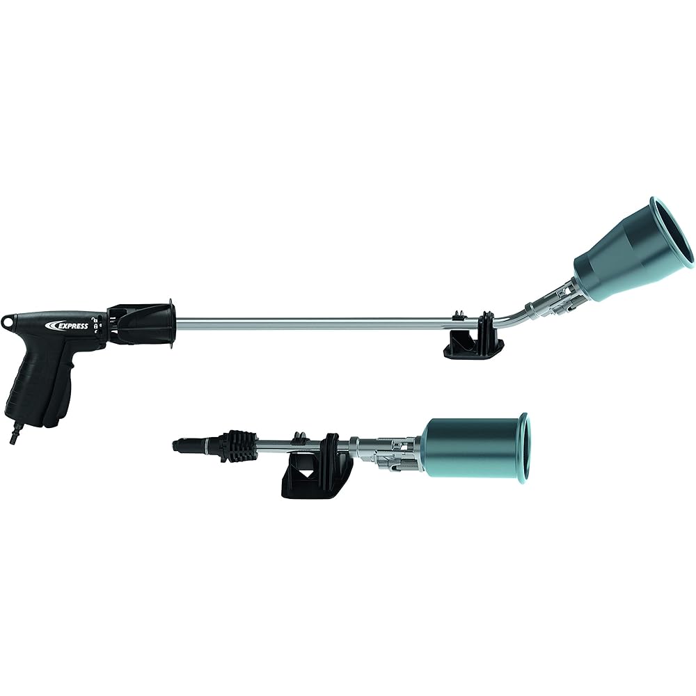 Express, 75103, Chalumeau Piezo Étancheur Titane R, composé d'une Lance de 150 kW, d'une Lance de 50 kW et d'une Poignée Sécurité avec Gâchette Piezo et Raccord Rapide, Livré en Valisette : Bricolage
