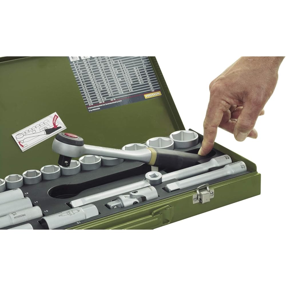 Proxxon 23110 Jeu de clés à douille 24 pièces 3/8" : Bricolage