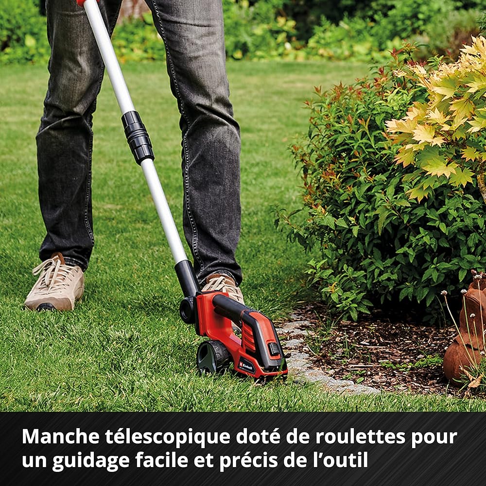 Einhell Cisaille à gazon sans fil GE-CG 18/100 Li T-Solo Power X-Change (18 V, Changement d’accessoire sans outil, avec rallonge télescopique) Livré sans Batterie ni Chargeur : Bricolage