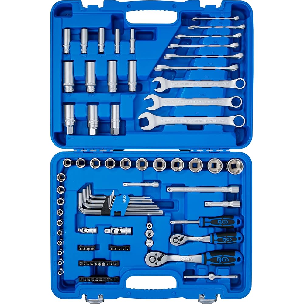 BGS 2299 | Jeu de douilles à six pans | 6,3 mm (1/4") / 10 mm (3/8") | pouces | 92 pièces : Bricolage