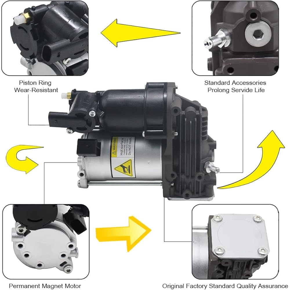 AIRSUSFAT 37206859714 E70 Pompe de compresseur d'air compatible avec BMW E70 X5 X6 E71 2006-2014 37226785506 37226775479 37206799419 : Commerce, Industrie et Science