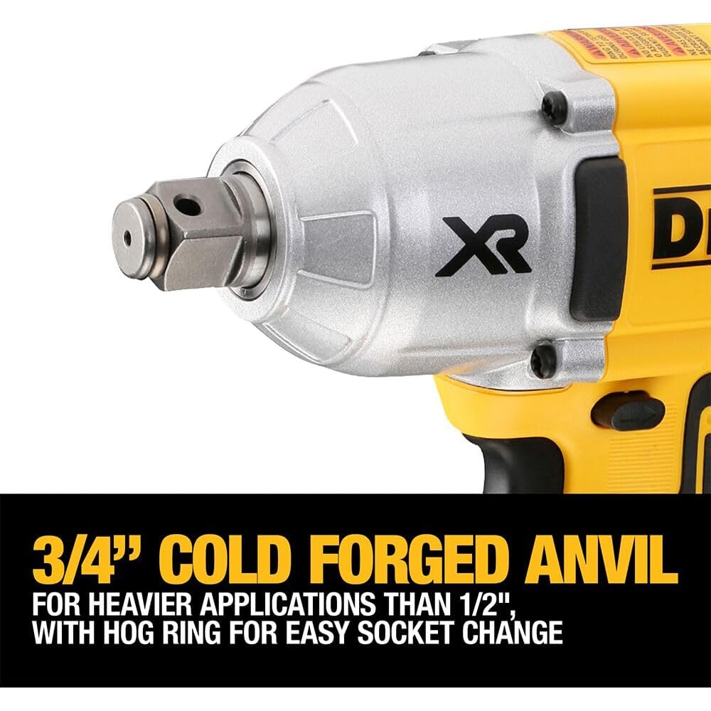 DeWalt Boulonneuse à Chocs 3/4'' XR 18V - sans Batterie Ni Chargeur - Coffret Tstak DCF897NT : Bricolage