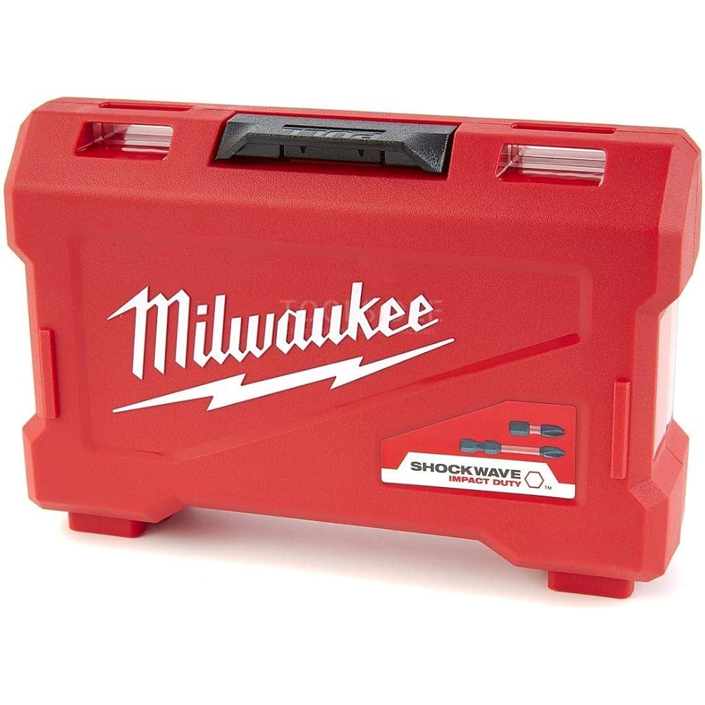 Milwaukee 4932430907 Shockwave Jeu de 56 mèches et embouts de tournevis, rouge : Bricolage