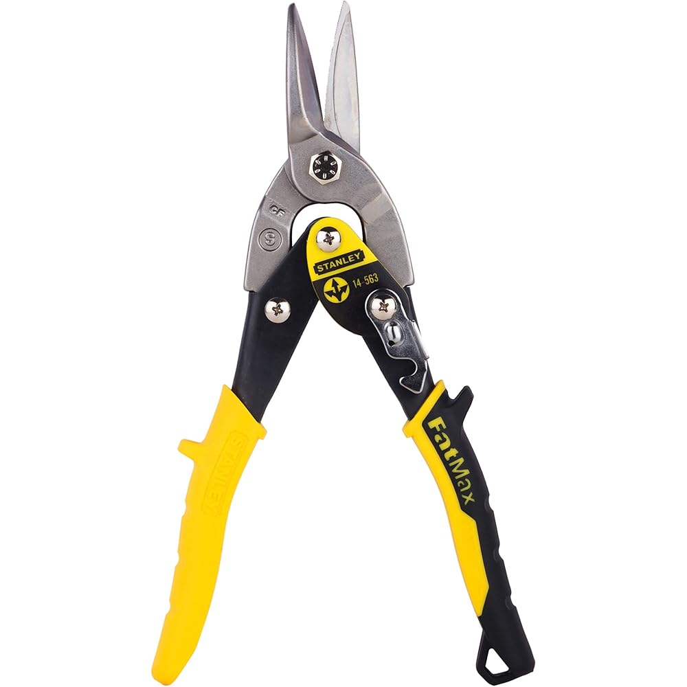 STANLEY Porte Outils Double Ceinture - Nombreuses Poches - Cuir de Qualité Supérieure - Dimensions 145 x 9 x 26 cm & FATMAX Cisaille Aviation Tête Droite Acier Forgé Chromé Double Action de Pivot : Bricolage