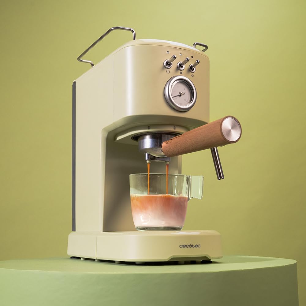 Cecotec Power Espresso 20 Retro Green Machine à expresso 1100 W pression 20 bars réservoir 1,25 L