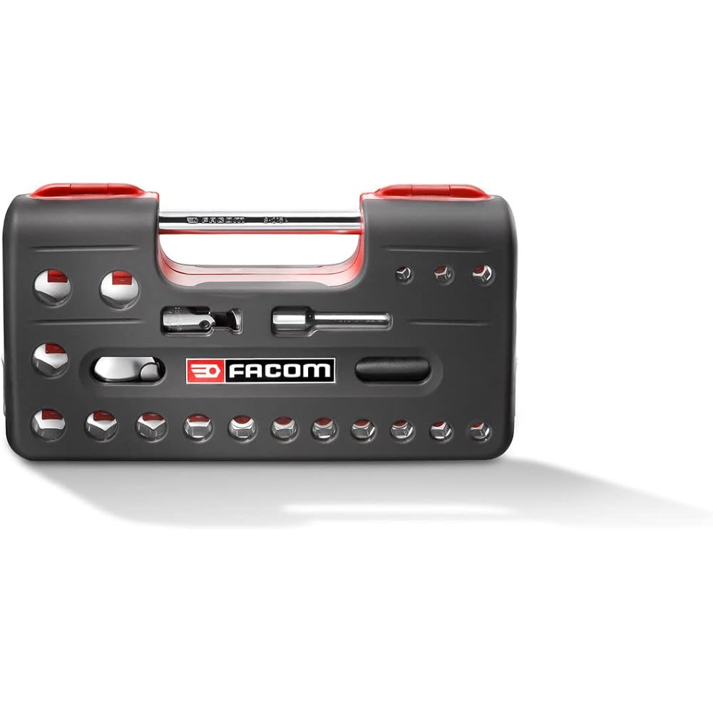 FACOM Coffret DBOX Douilles 20 Pièces 1/2 " 6 Pans Métriques avec Cliquet Haute Performance et Précision SL.DBOX1 : Bricolage