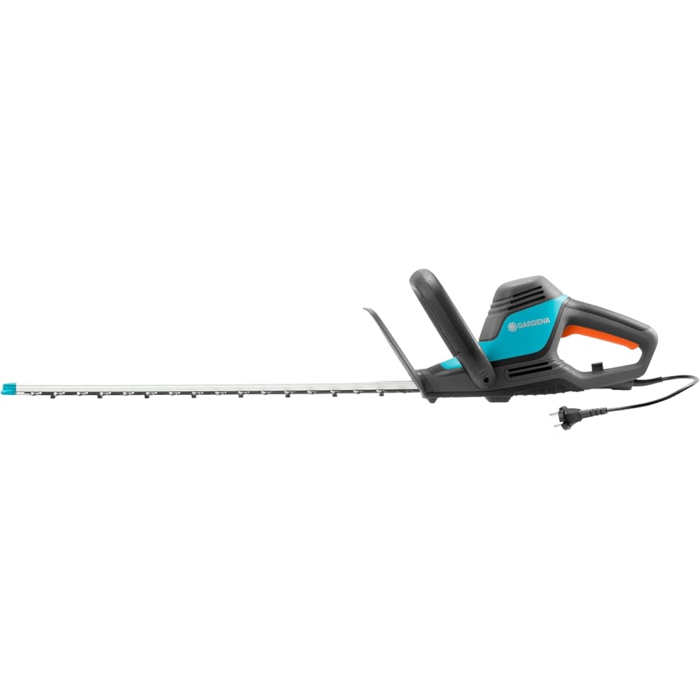 Taille-haies électrique ComfortCut 600/55 de Gardena : taille-haies avec moteur de 600 W, 55 cm de longueur de lame, écartement des dents de 27 mm, poignée ergonomique et butée de protection (9834-20) : Jardin