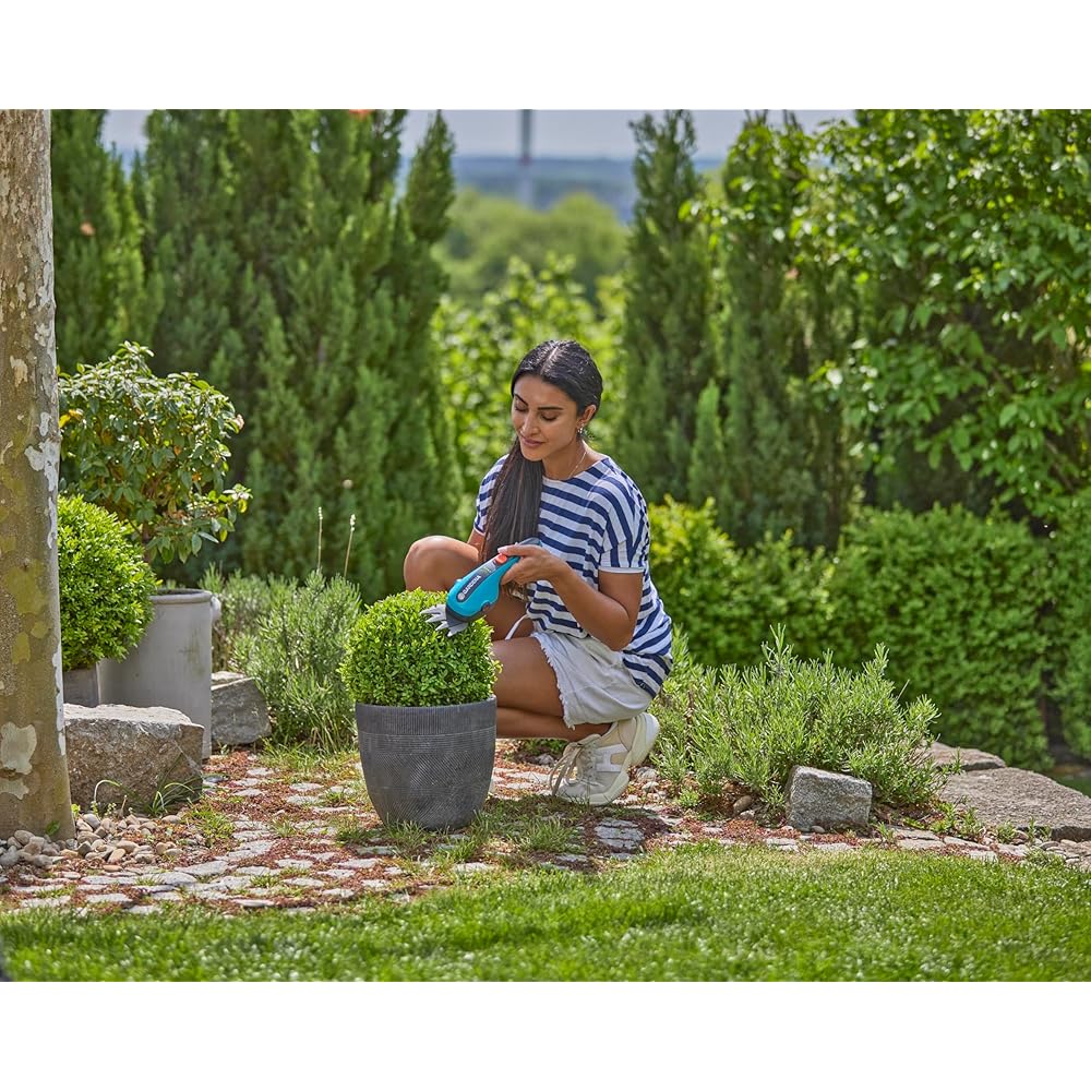 Gardena cisailles à Gazon et arbustes sans Fil ClassicCut Li: cisaille à Gazon et Coupe-arbustes, poignée Confortable avec indicateur d'état de Charge LED, Changement de Lame sans Outils (9885-20) : Jardin
