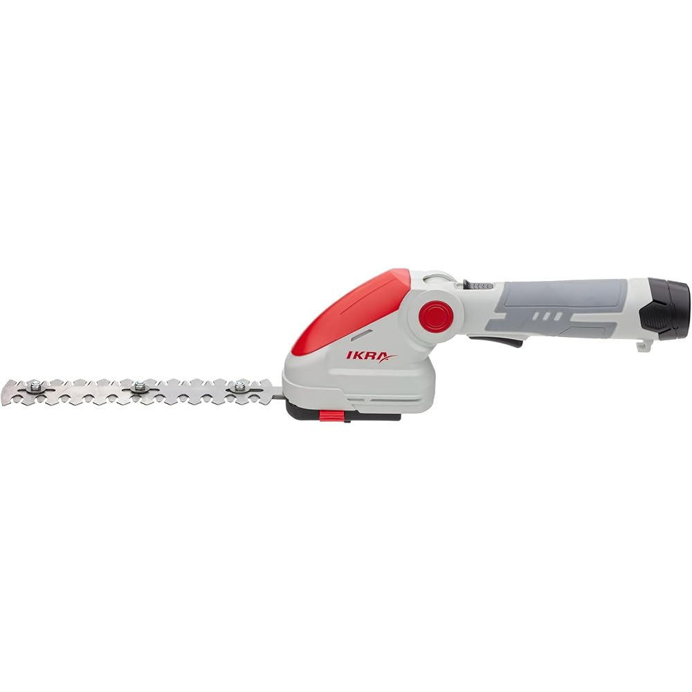 IKRA cisaille à Gazon & Taille-buissons télescopique sans Fil IGBS 1210 F avec Batterie & Chargeur, Lames « Made in Germany » : Jardin