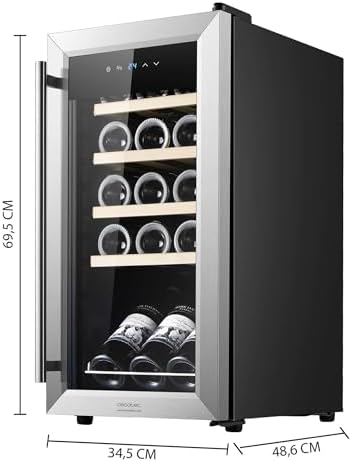 Cecotec Cave à vin Bolero GrandSommelier 2050 Inox 20 bouteilles