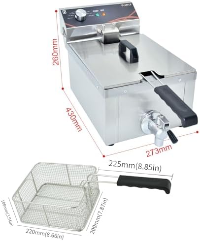 Dulnice Friteuse professionnelle inox avec robinet