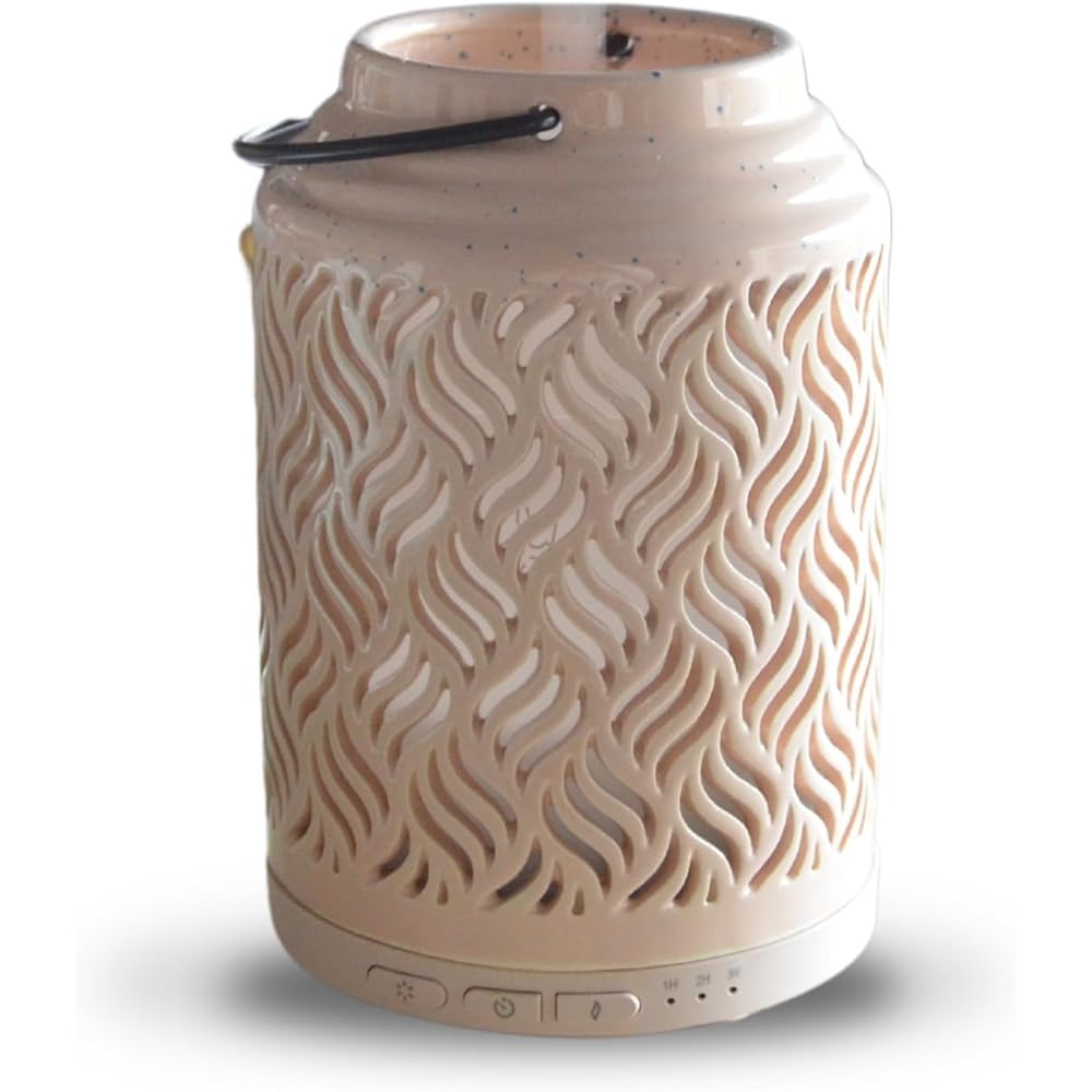 Zen’Arôme Diffuseur d’Huile Essentielle Wifi Venise – Diffuseur Électrique Connecté Compatible Alexa/Google Home – Contrôle Total à Distance sur l’APP Tuya Smart – Matériaux Naturels Bois et Céramique : Hygiène et Santé