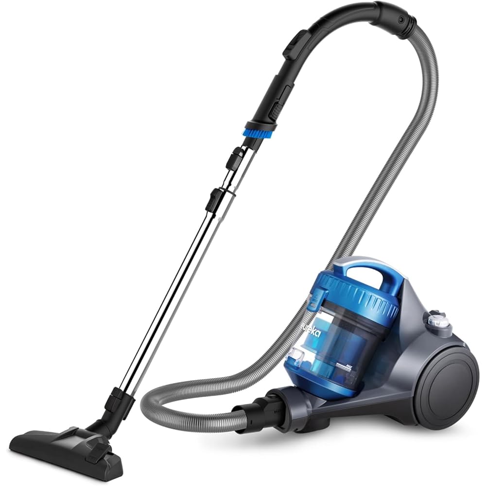 Eureka WhirlWind Aspirateur sans Sac, Aspirateur Traîneau silencieux, Aspirateur Cyclonique Léger et Puissant pour Tapis, Sols Durs, Poils d'Animaux et Poussière, 700W, 1,5L, Bleu : Cuisine et Maison