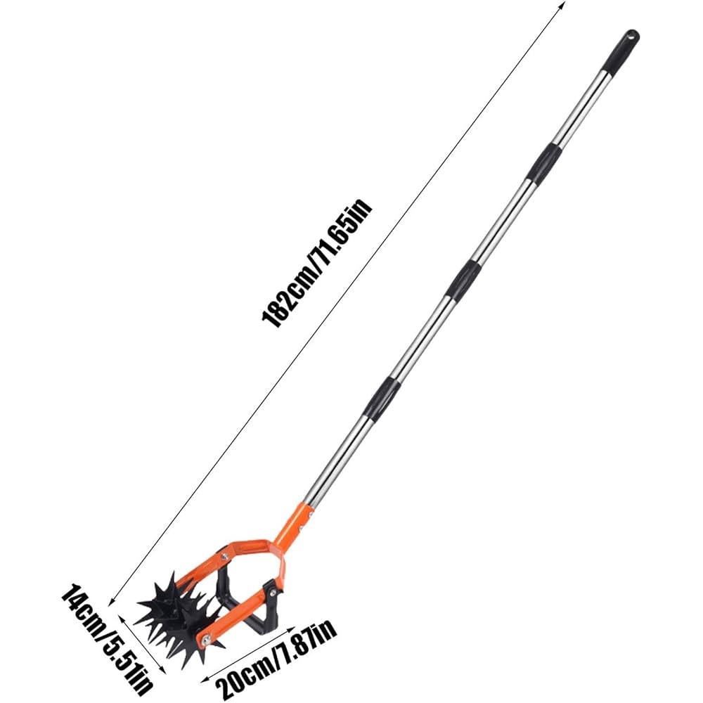 Outil de Jardinage à Main, motoculteur Rotatif de Jardin | Cultivateur Rotatif à Main pour Jardin,Outil de mélange de Sol à poignée antidérapante pour sols durs et Mous pour Les Amateurs de Jardinage : Jardin