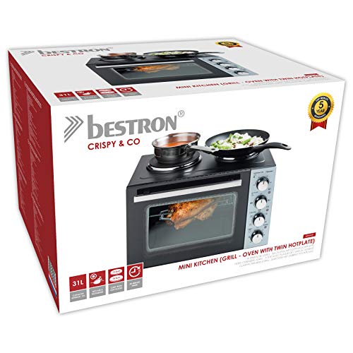 Bestron Cuisinière électrique avec four et plaques 3200W