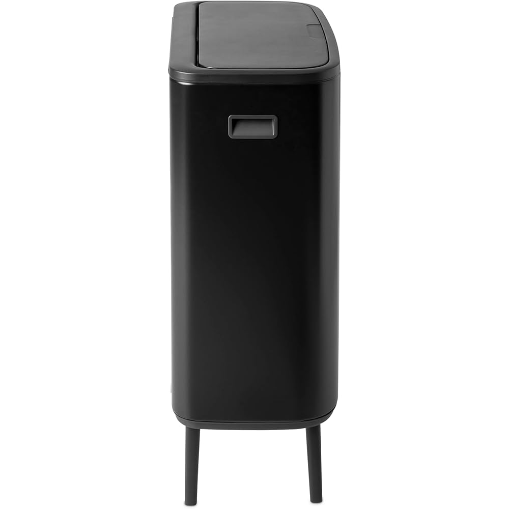 Brabantia - Poubelle 2 x30l - Bo Touch Bin Hi - Poubelle Double Poubelle XXL idéale tri sélectif - Poubelle de Cuisine Garantie 10 ans - Poubelle 60L Ecologique - Noir : Cuisine et Maison