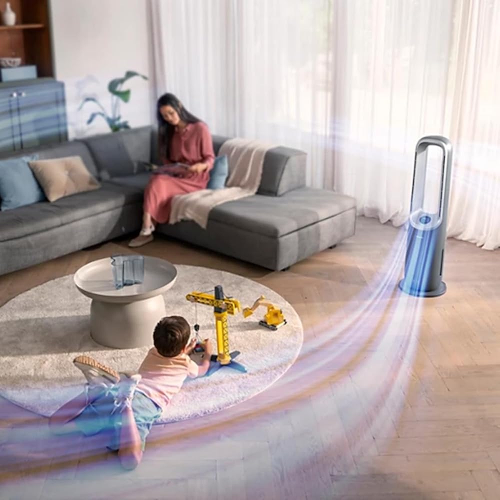 Philips Air Performer 3-en-1 : Purificateur, Chauffage & Ventilateur Rafraîchisseur – Nettoie 70m², Élimine 99,97% des Allergènes et Polluants. Filtre HEPA, Capteurs Intelligents, App (AMF870/15) : Cuisine et Maison