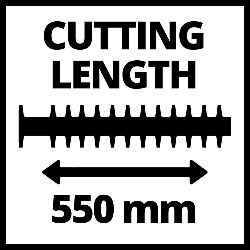 Einhell Taille-haies thermique GE-PH 2555 A (Moteur 2 temps à vibrations atténuées, Réservoir carburant 330 ml, Longueur de coupe 55 cm, System AutoChoke et amorçage "Primer“) : Jardin