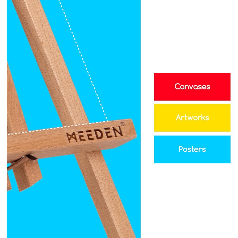 MEEDEN 50cm Chevalet de Table: 6PCS Chevalet Bois pour Adulte Artiste Débutant - Mini Chevalet Peinture Portable pour Peinture Toile Photo : Cuisine et Maison