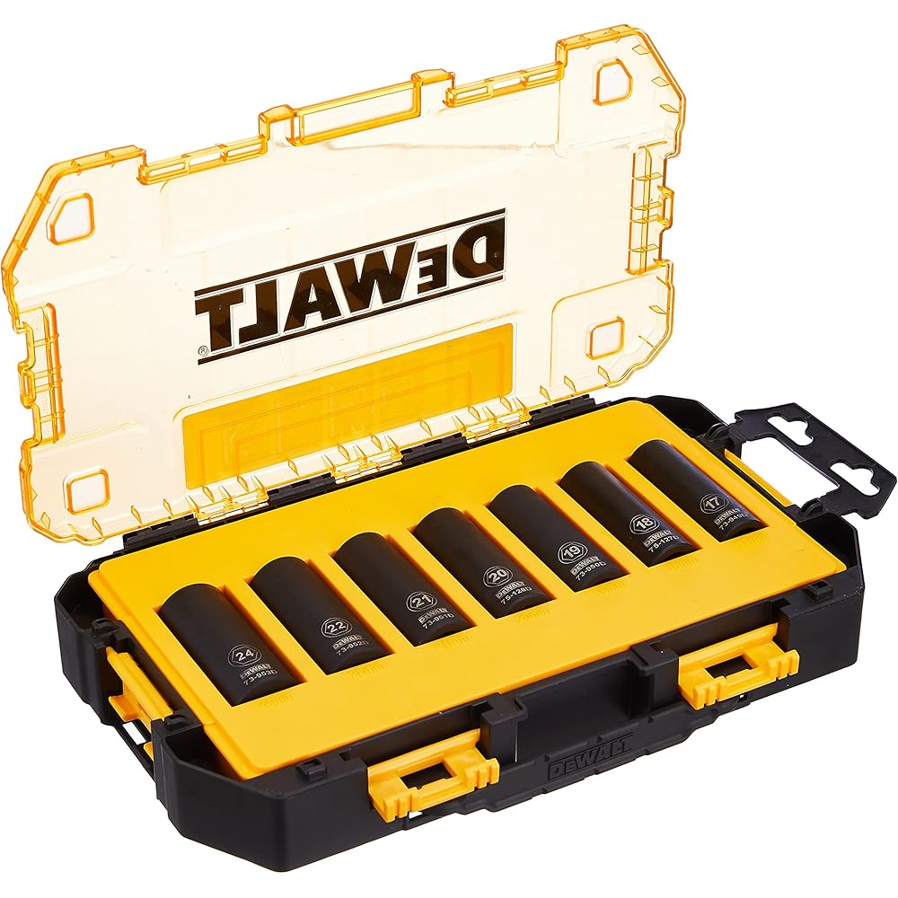 DEWALT DWMT74737-0 Jeu de 7 douilles métriques à impact profond 1/2" : Bricolage