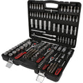 KS TOOLS Coffret de douille 1/4 3/8 1/2-179 pcs & Kraftmann 1198 | Jeu de clés mixtes | 6-32 mm | 25 pièces : Bricolage