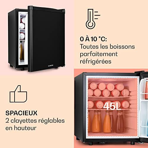 Klarstein Mini frigo de chambre 30L silencieux, réglable 5-15°C