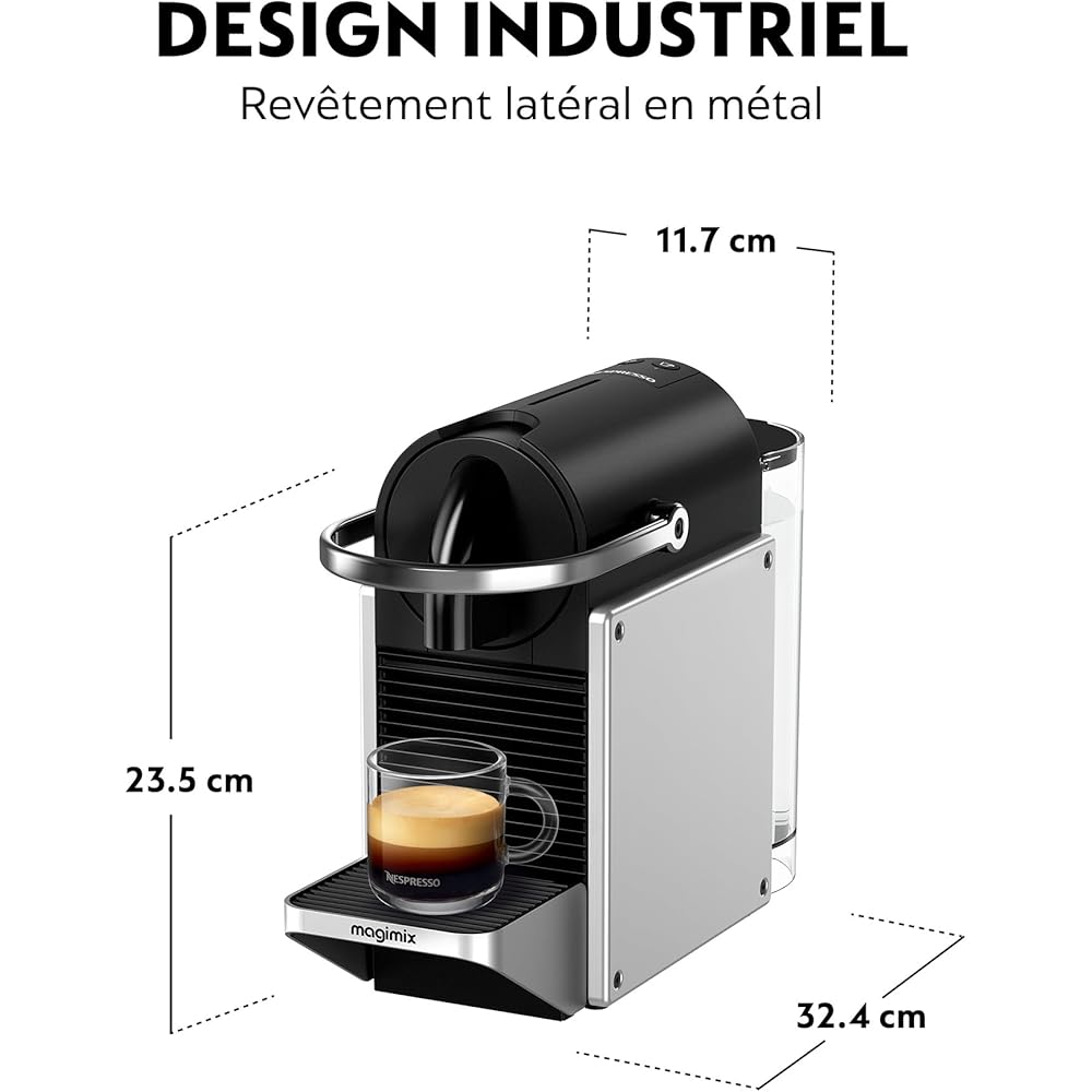 Magimix Machine à Café Nespresso Pixie Gris