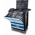 Scheppach Servante d'atelier TW1100 Set d'outils | Chariot d'outillage avec 4 roulettes | 70 pièces incluses | Verrouillable et Mobile | 7 tiroirs : Bricolage