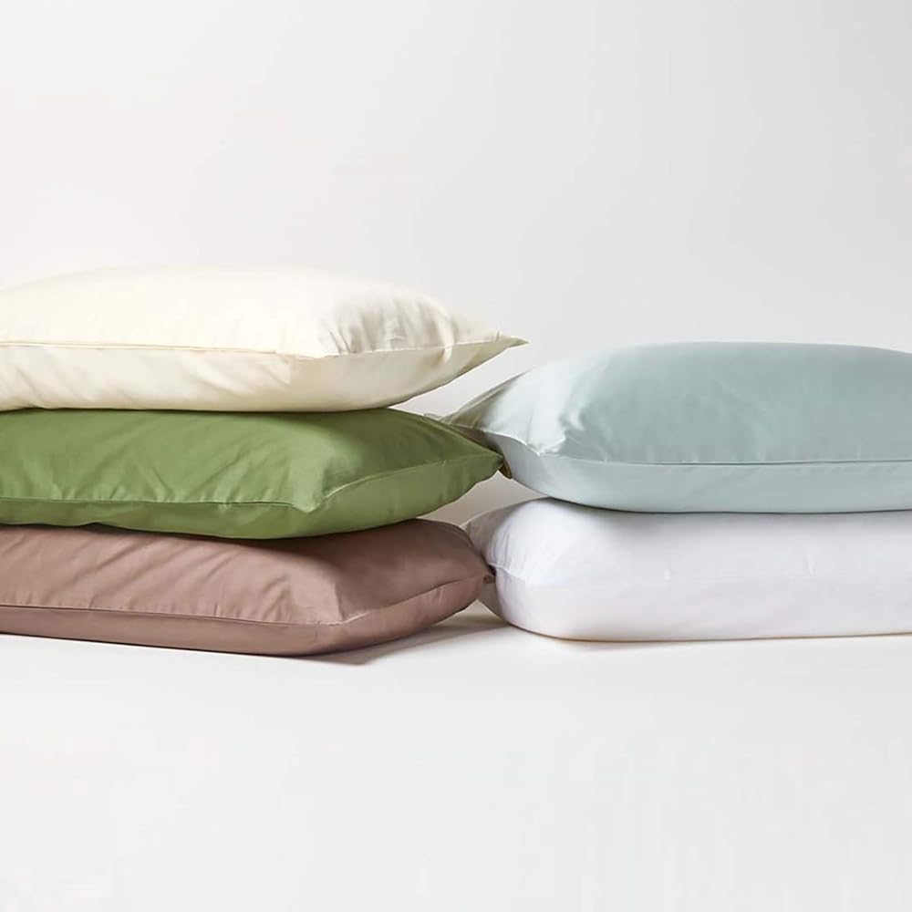 HOMESCAPES Drap-Housse Matelas Épais Coton Égyptien Bio 400 Fils Bleu givré 180 x 200 cm : Cuisine et Maison