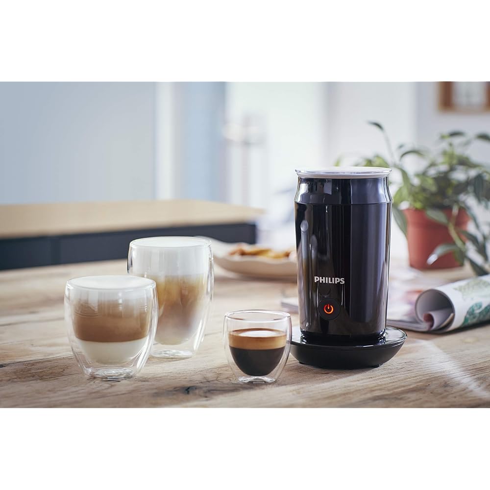 Melkopschuimer Mousseur à lait Philips Milk Twister CA6500/63 Noir avec mousse chaude et froide Taille unique : Cuisine et Maison