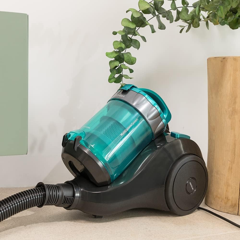 Cecotec Aspirateur sans Sac Conga Rockstar Multicyclonic, Aspirateur Traineau Puissant 800 W, Multicyclonique, Capacité de 2,5 L, Filtre à Haute Efficacité, Tube en métal, 2 Accessoires : Cuisine et Maison